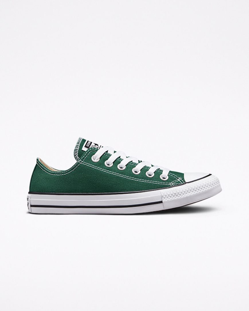 Zapatillas Bajas Converse Chuck Taylor All Star Seasonal Color Mujer Verde Blancas Negras | PE 2PE7W4